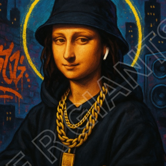 Mona Lisa x Gucci Mashup Art Print 11x17 – Luxury Pop Art Wall Decor Limited Ed. - Picture 2 of 2